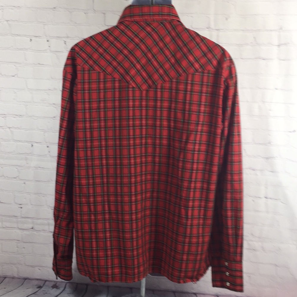 Rustler  Plaid Western Shirt Size Medium - Picture 4 of 6
